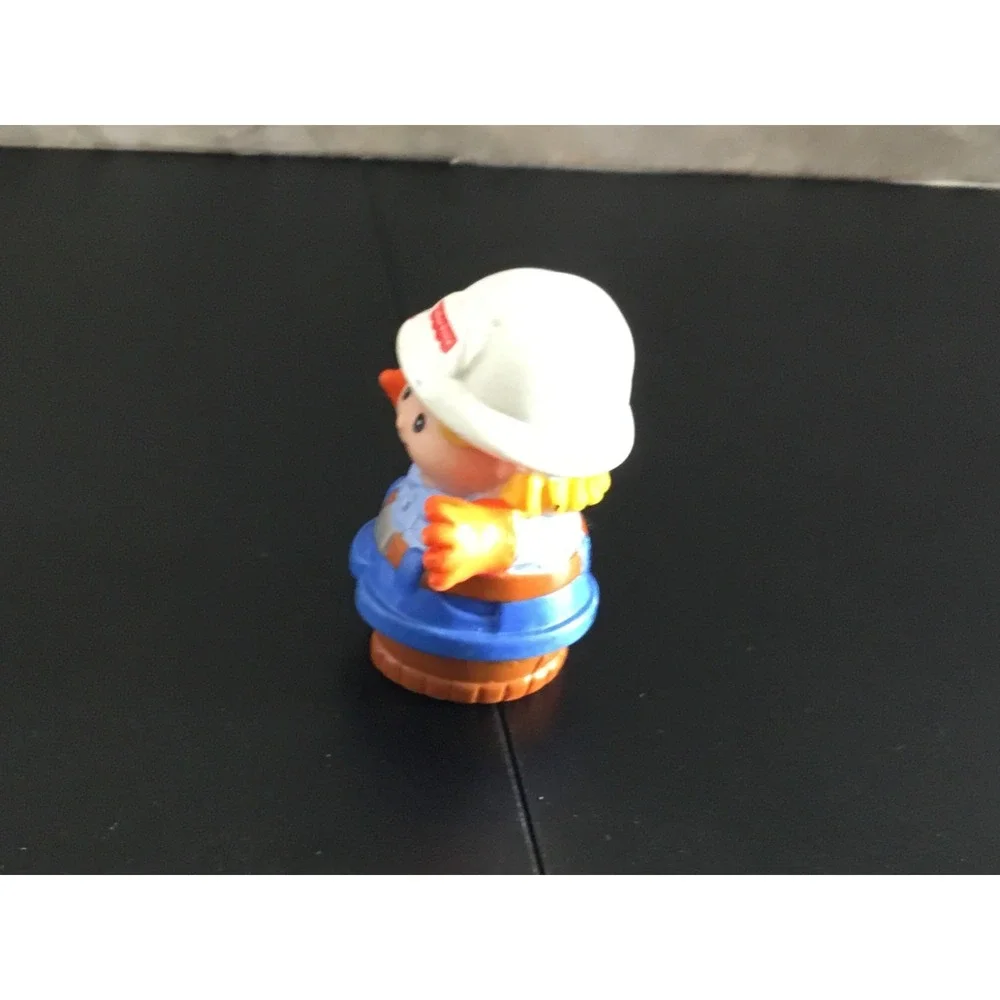 Fisher-Price Little People Construction Worker Figure Blonde Hard Hat Toy‎ - Picture 5 of 6